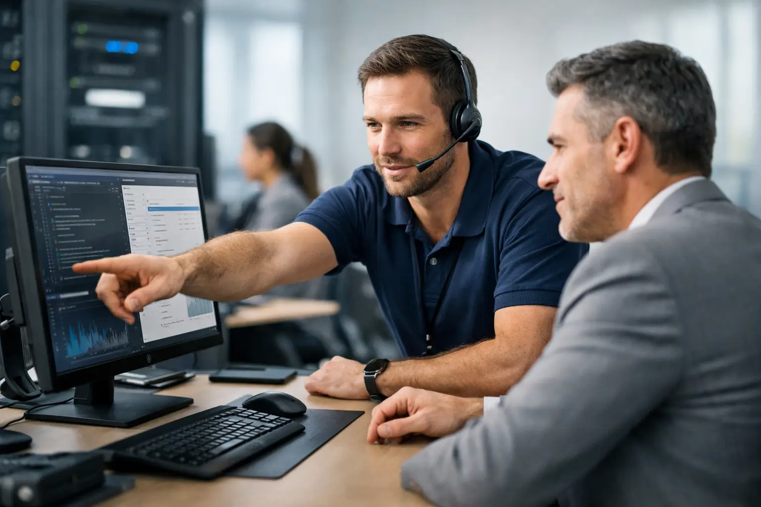 Suporte técnico empresarial sem improviso